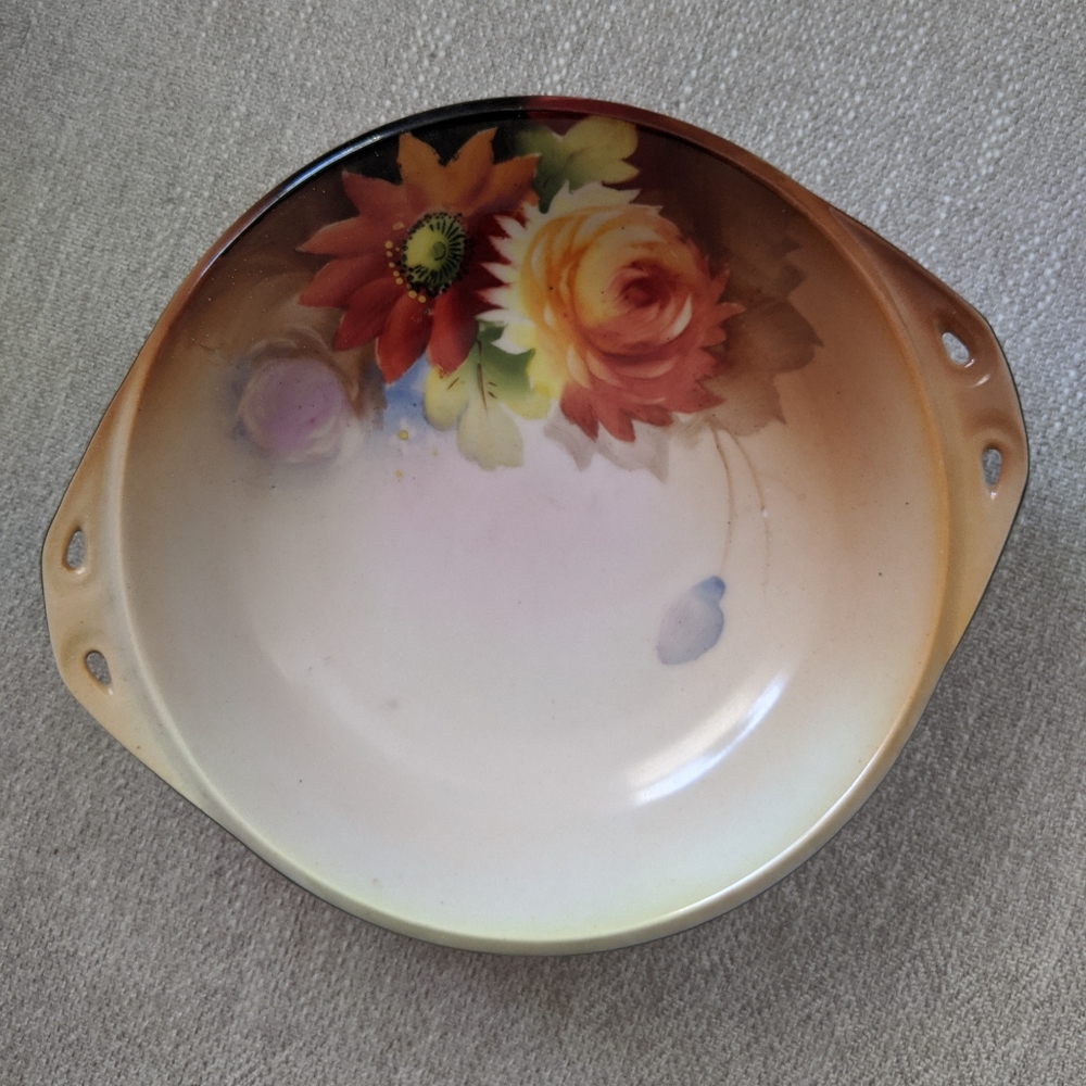 Vintage Noritake flowered hand painted bowl